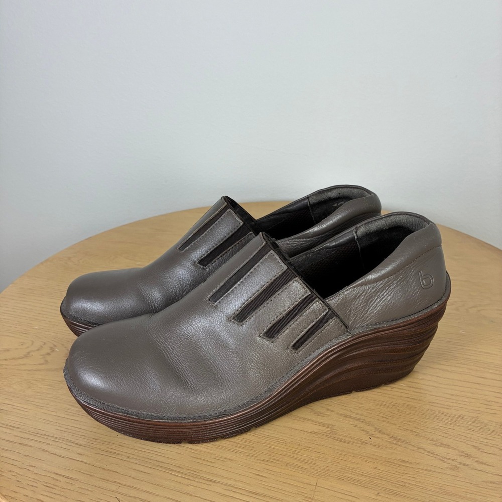 Bionica Leather Wedge Loafers‎ Slip On Shoes Women's 11 Comfort Support Walking
